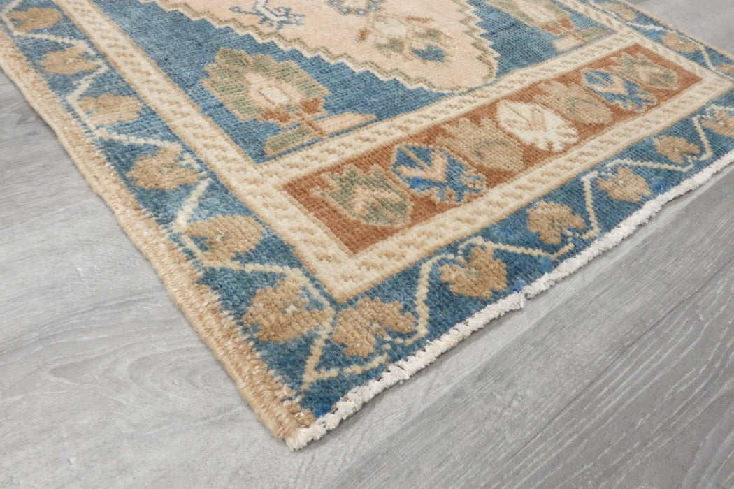 Vintage Hand Knotted Anatolian Turkish Rug Size: 104 x 57cm- Rugs Direct 