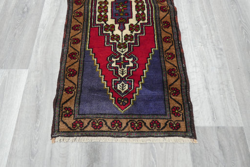 Vintage Turkish Anatolian Tribal Rug  Size: 108 x 50cm- Rugs Direct 