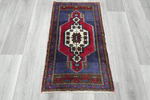 Vintage Turkish Anatolian Tribal Rug  Size: 92 x 53cm- Rugs Direct 