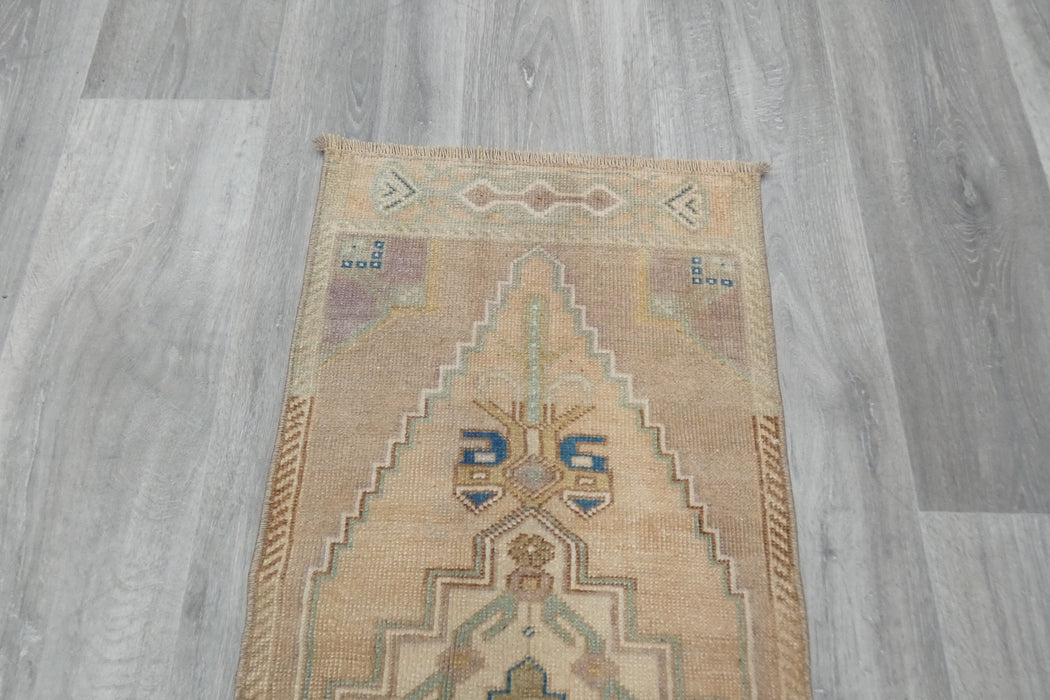 Vintage Hand Knotted Anatolian Turkish Rug Size: 97 x 45cm- Rugs Direct 