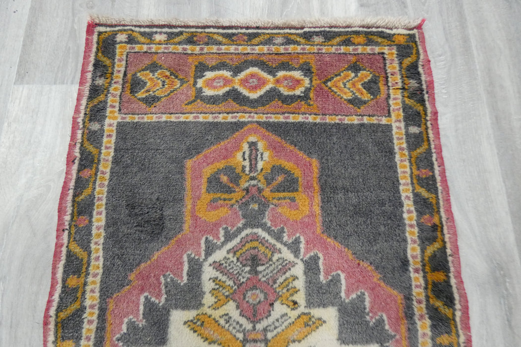 Vintage Hand Knotted Anatolian Turkish Rug Size: 115 x 50cm- Rugs Direct 