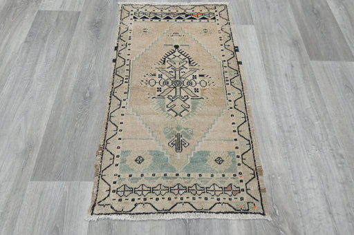 Vintage Hand Knotted Anatolian Turkish Rug Size: 92 x 52cm- Rugs Direct 