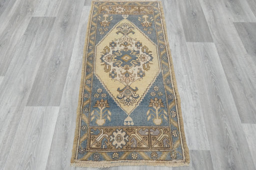 Vintage Hand Knotted Anatolian Turkish Rug Size: 126 x 60cm- Rugs direct 