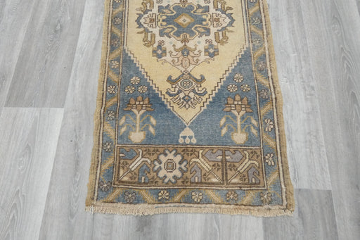 Vintage Hand Knotted Anatolian Turkish Rug Size: 126 x 60cm- Rugs direct 