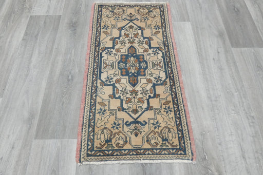 Vintage Hand Knotted Anatolian Turkish Rug Size: 96 x 50cm- Rugs Direct 