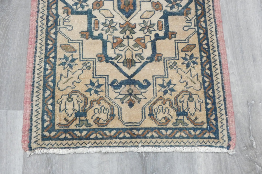 Vintage Hand Knotted Anatolian Turkish Rug Size: 96 x 50cm- Rugs Direct 