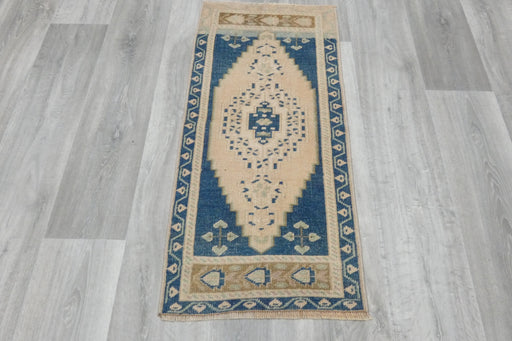 Vintage Hand Knotted Anatolian Turkish Rug Size: 105 x 47cm- Rugs Direct 