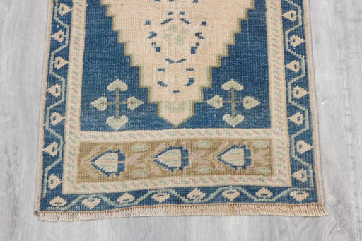 Vintage Hand Knotted Anatolian Turkish Rug Size: 105 x 47cm- Rugs Direct 