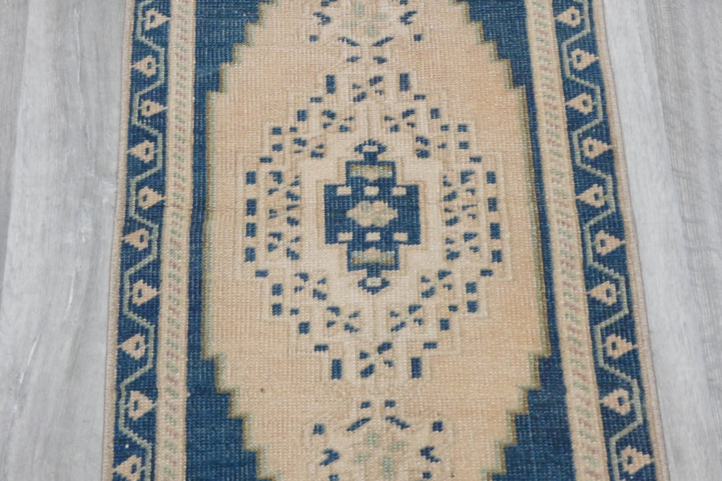 Vintage Hand Knotted Anatolian Turkish Rug Size: 105 x 47cm- Rugs Direct 