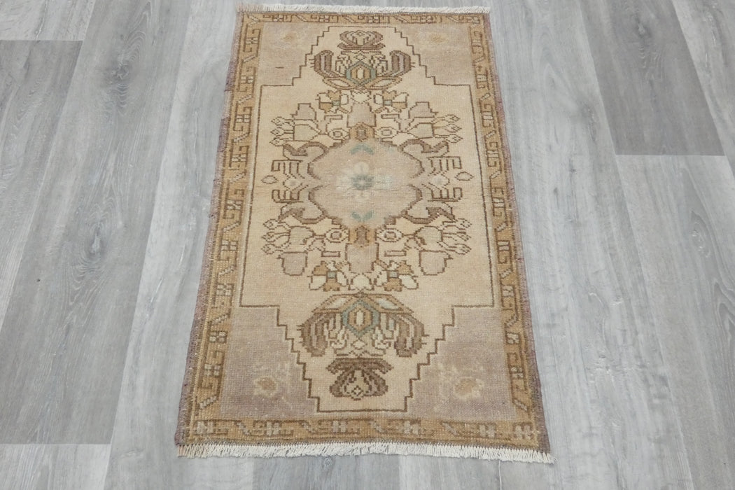 Vintage Hand Knotted Anatolian Turkish Rug Size: 86 x 52cm- Rugs Direct 