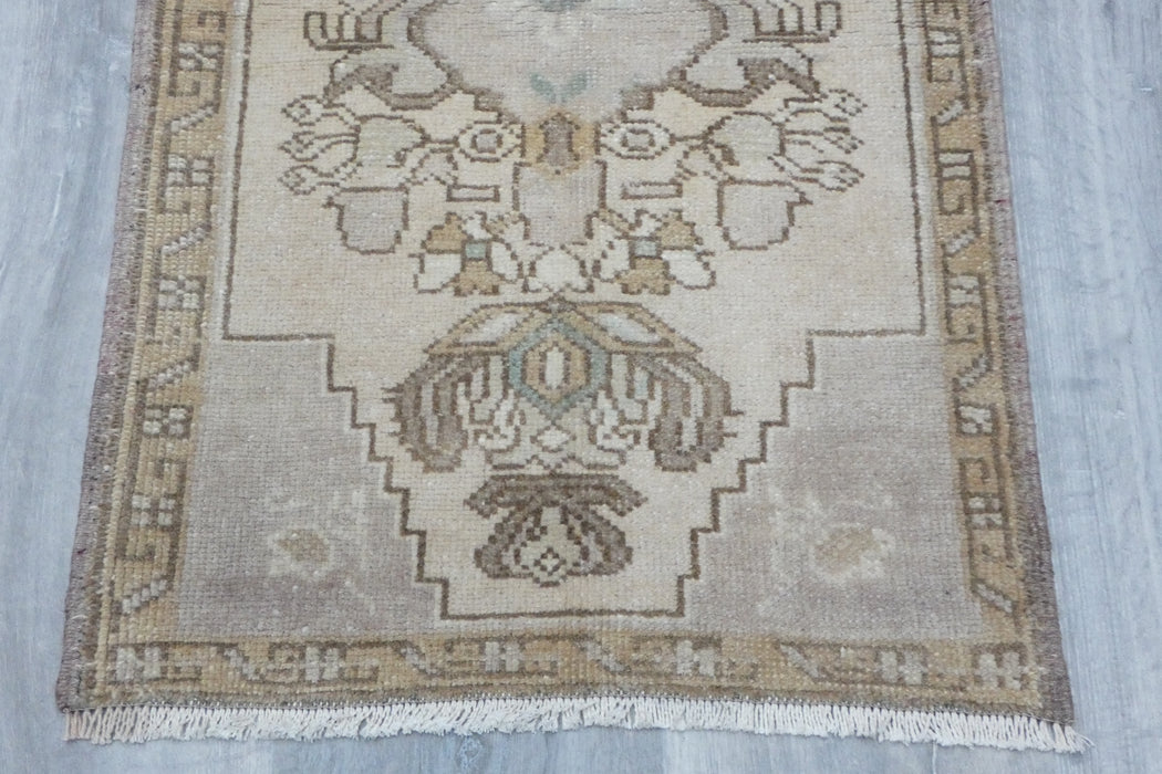 Vintage Hand Knotted Anatolian Turkish Rug Size: 86 x 52cm- Rugs Direct 