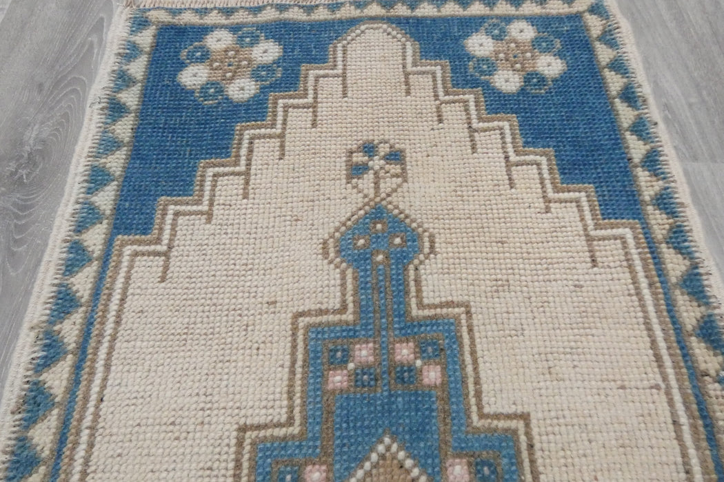 Vintage Hand Knotted Anatolian Turkish Rug Size: 120 x 55cm- Rugs Direct 