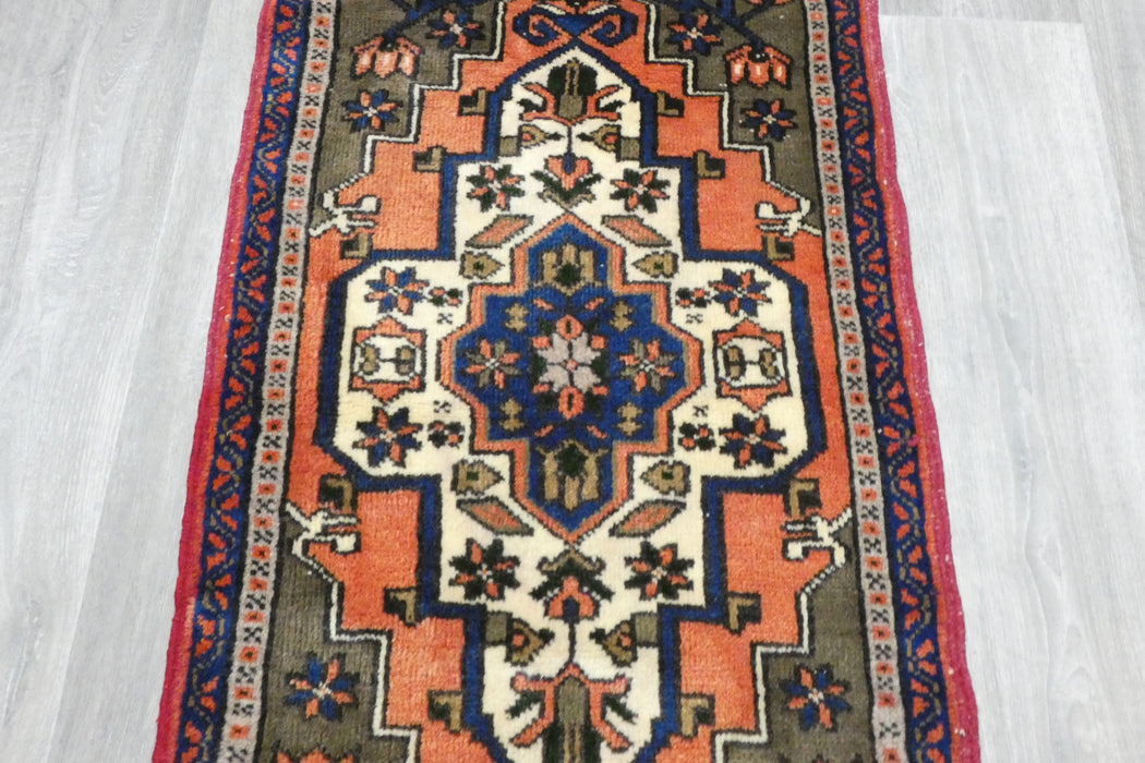 Vintage Turkish Anatolian Tribal Rug  Size: 100 x 57cm- Rugs Direct 
