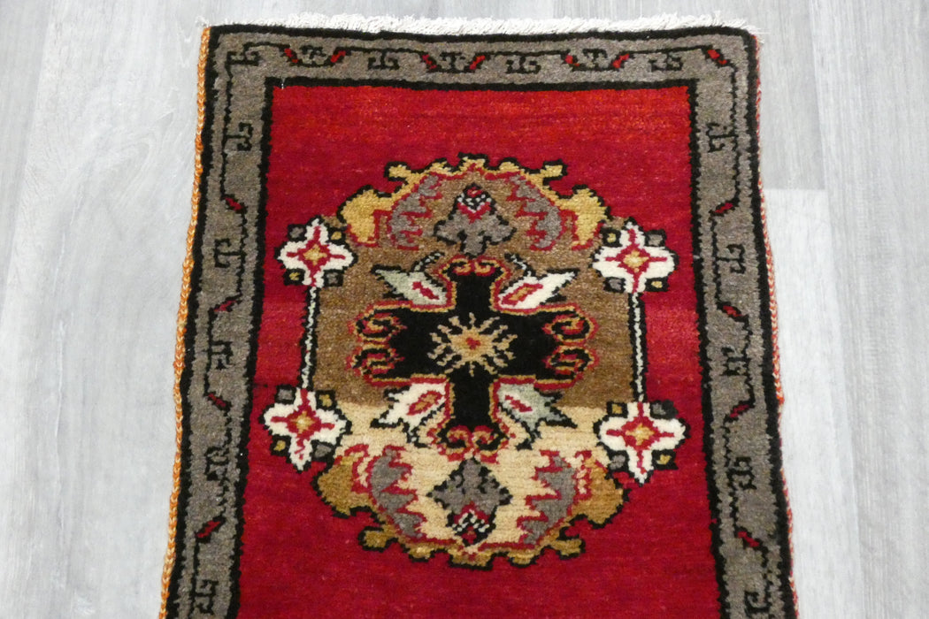 Vintage Turkish Anatolian Tribal Rug  Size: 83 x 42cm- Rugs Direct 