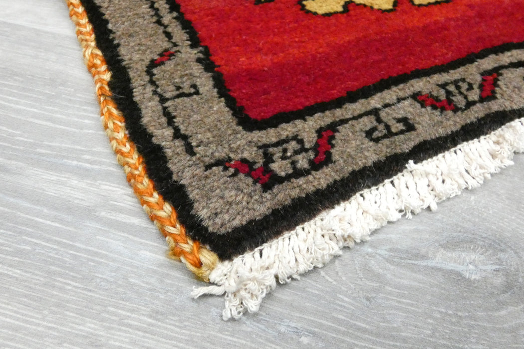 Vintage Turkish Anatolian Tribal Rug  Size: 83 x 42cm- Rugs Direct 