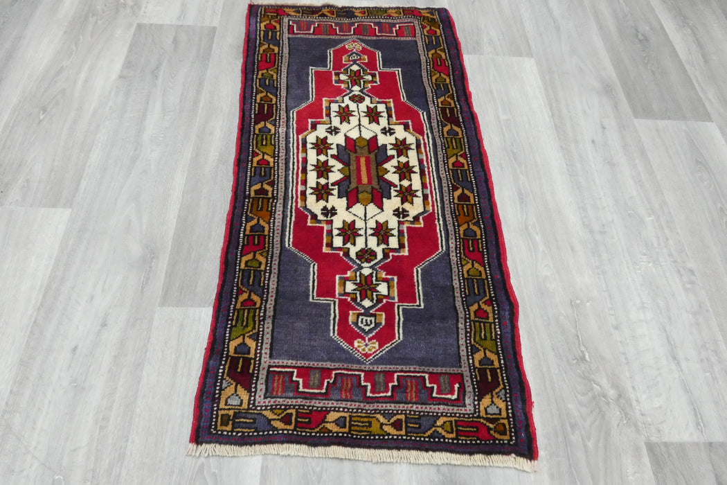 Vintage Turkish Anatolian Tribal Rug  Size: 110 x 54cm- Rugs Direct 