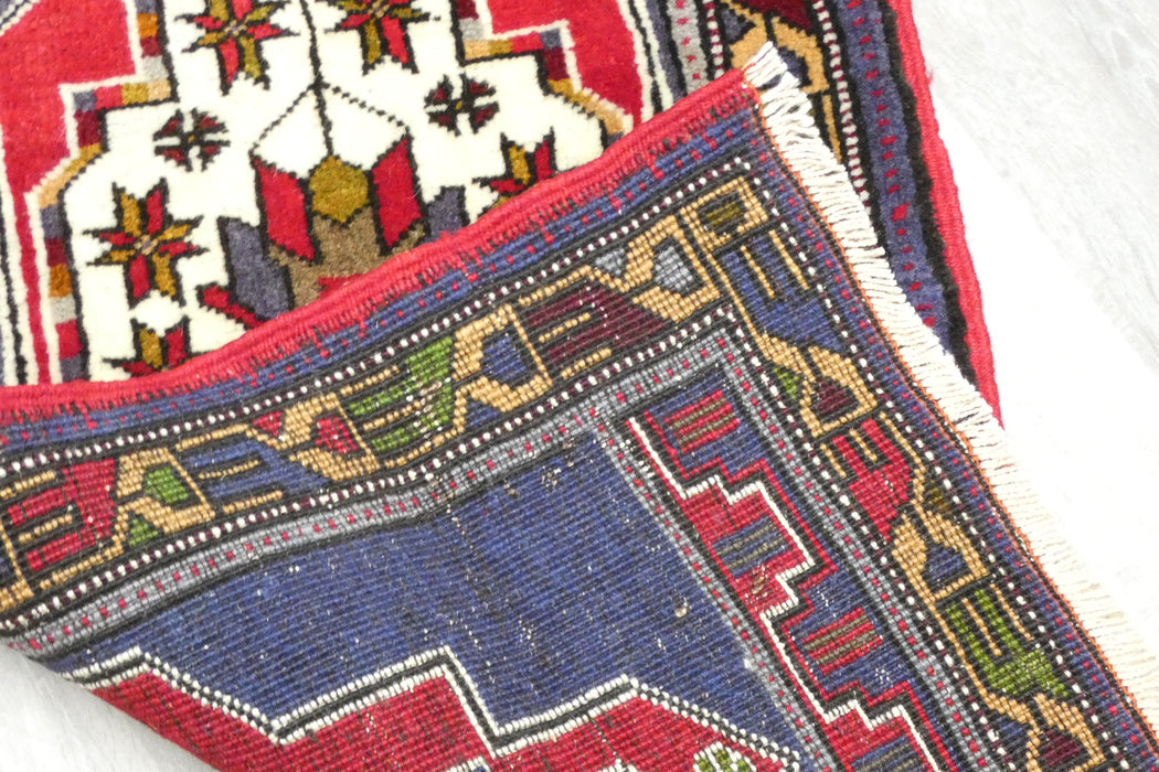 Vintage Turkish Anatolian Tribal Rug  Size: 110 x 54cm- Rugs Direct 