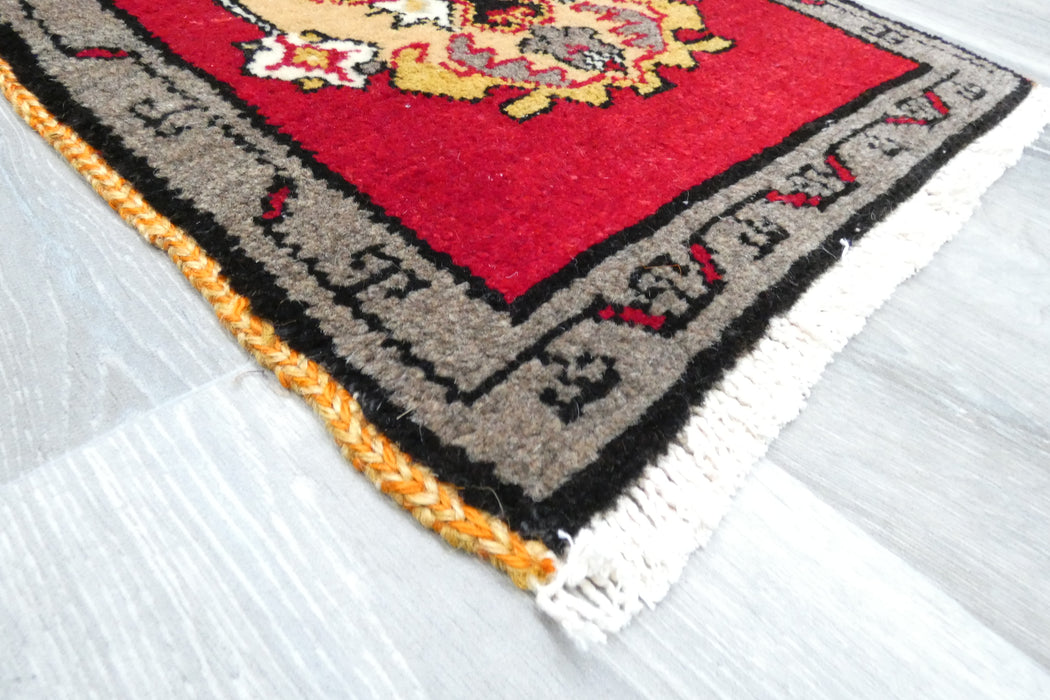 Vintage Turkish Anatolian Tribal Rug  Size: 88 x 44cm-Rugs Direct