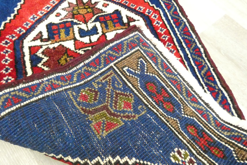Vintage Turkish Anatolian Tribal Rug  Size: 107 x 57cm- Rugs Direct