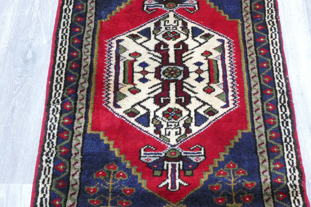 Vintage Turkish Anatolian Tribal Rug  Size: 90 x 56cm-Rugs direct