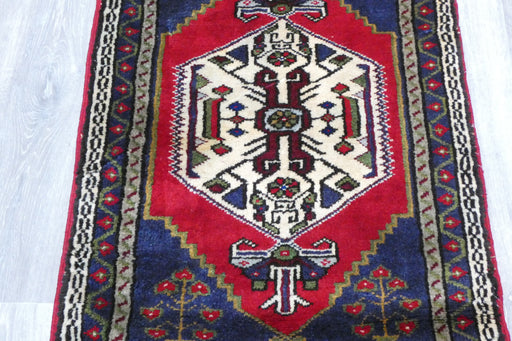 Vintage Turkish Anatolian Tribal Rug  Size: 90 x 56cm-Rugs direct