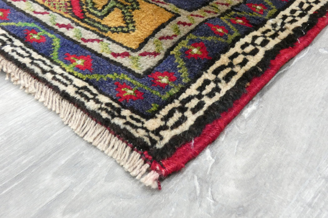 Vintage Turkish Anatolian Tribal Rug  Size: 90 x 56cm-Rugs direct