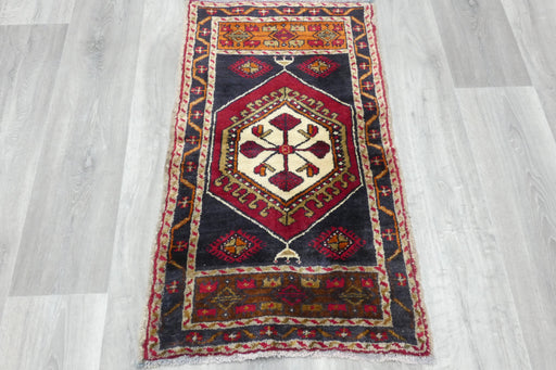 Vintage Turkish Anatolian Tribal Rug  Size: 96 x 55cm- Rugs Direct 