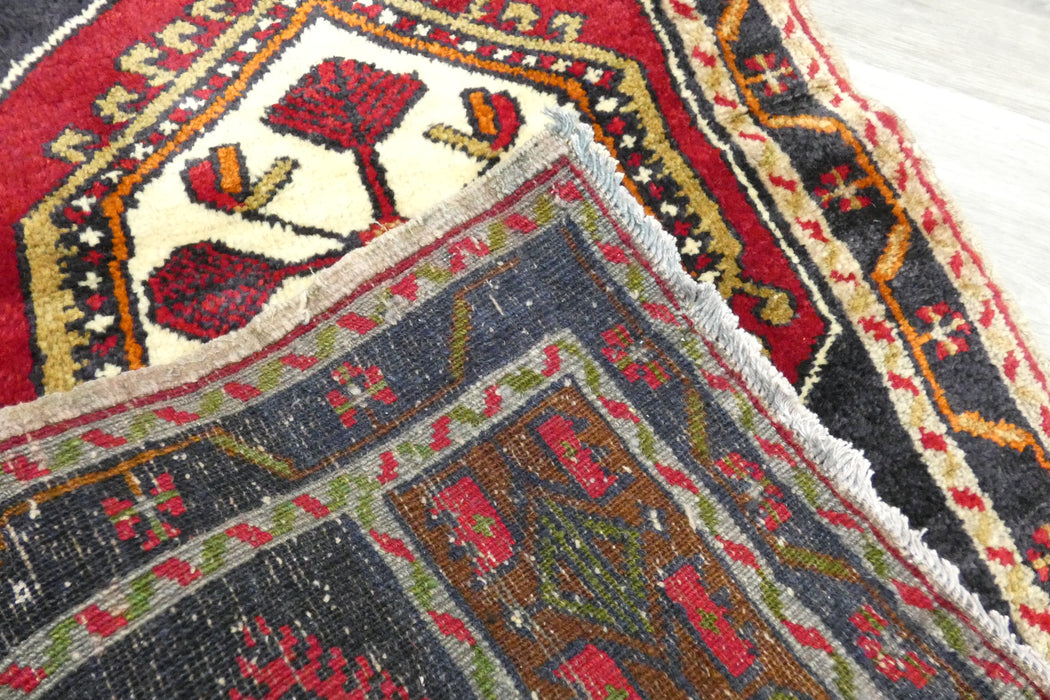 Vintage Turkish Anatolian Tribal Rug  Size: 96 x 55cm- Rugs Direct 