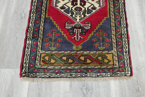 Vintage Turkish Anatolian Tribal Rug  Size: 98 x 56cm- Rugs Direct 