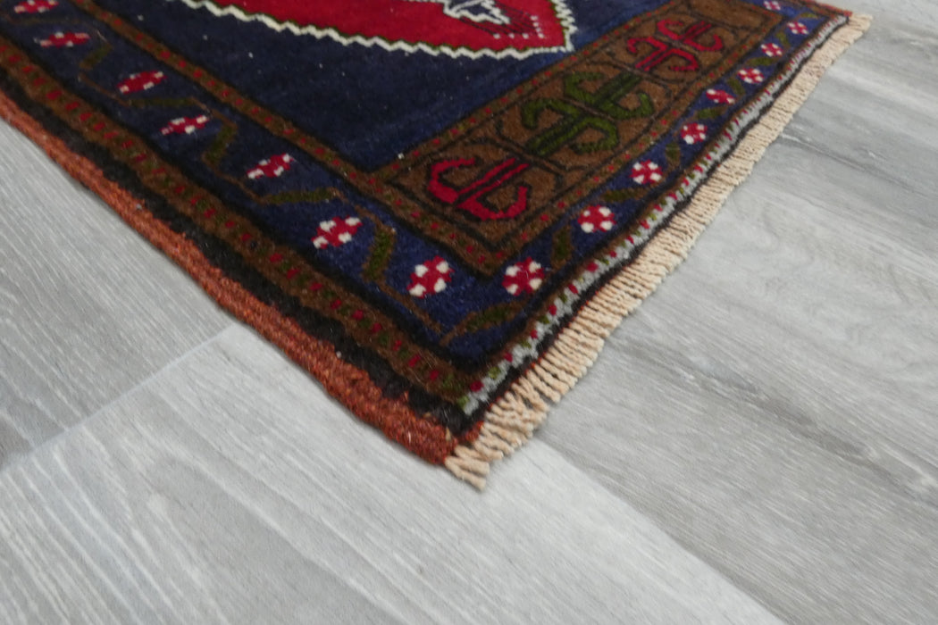 Vintage Turkish Anatolian Tribal Rug  Size: 100 x 57cm- Rugs Direct 