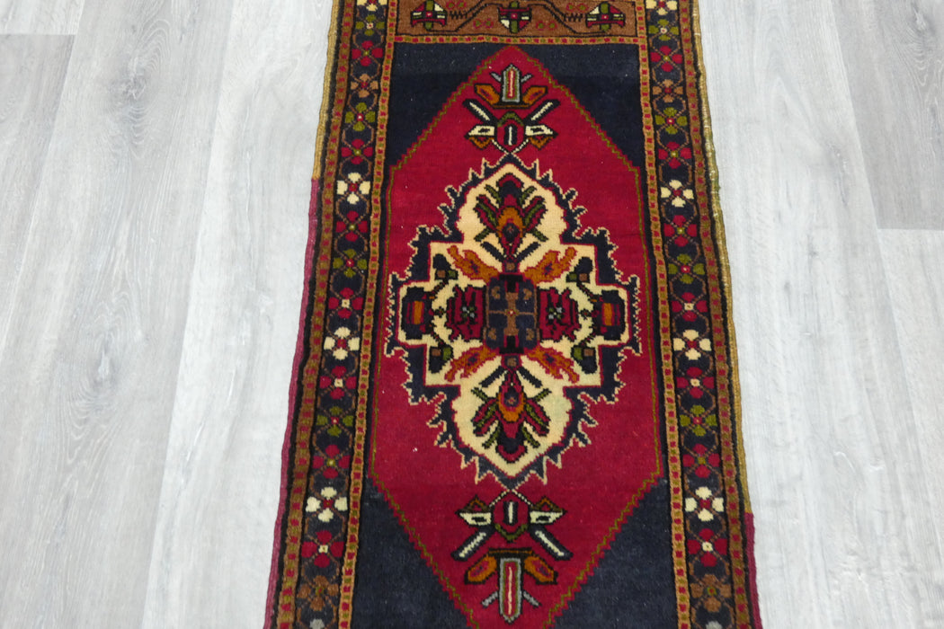Vintage Turkish Anatolian Tribal Rug  Size: 105 x 50cm- Rugs Direct 