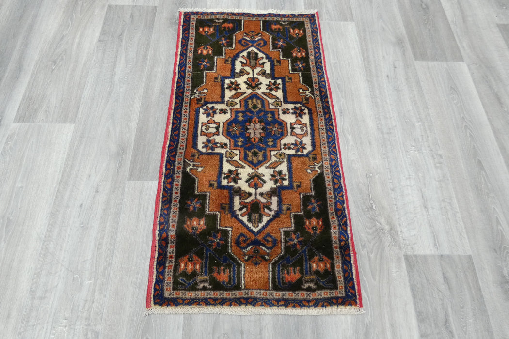 Vintage Turkish Anatolian Tribal Rug  Size: 110 x 57cm- Rugs Direct 