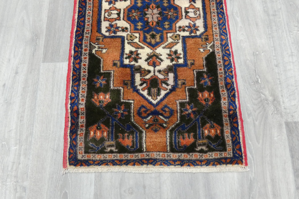 Vintage Turkish Anatolian Tribal Rug  Size: 110 x 57cm- Rugs Direct 