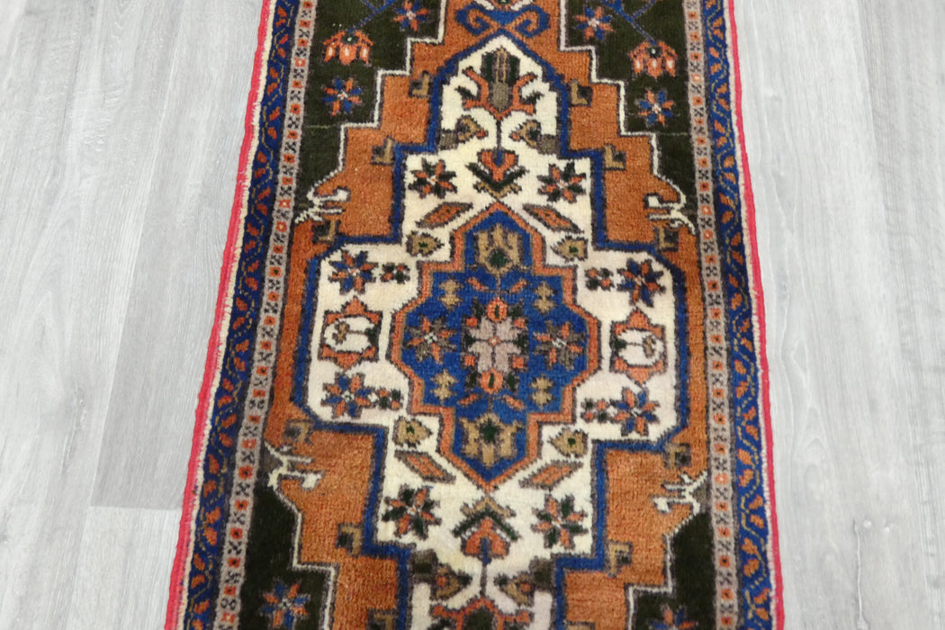 Vintage Turkish Anatolian Tribal Rug  Size: 110 x 57cm- Rugs Direct 