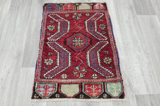 Vintage Turkish Anatolian Tribal Rug  Size: 90 x 62cm- Rugs Direct 