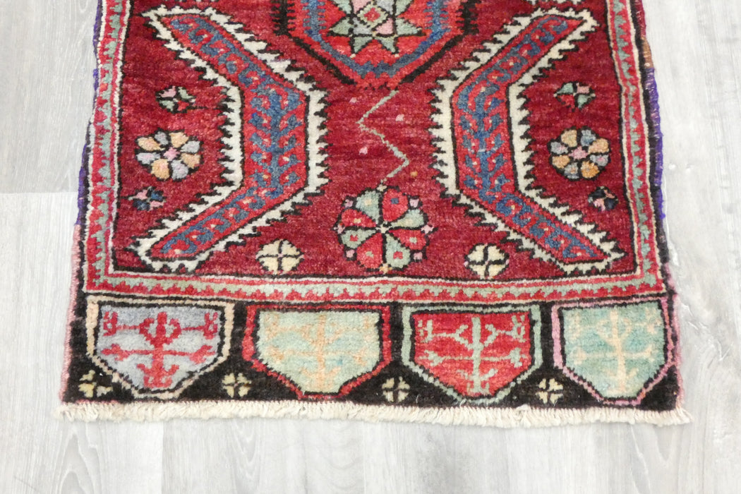 Vintage Turkish Anatolian Tribal Rug  Size: 90 x 62cm- Rugs Direct 