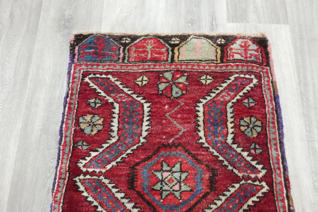 Vintage Turkish Anatolian Tribal Rug  Size: 90 x 62cm- Rugs Direct 