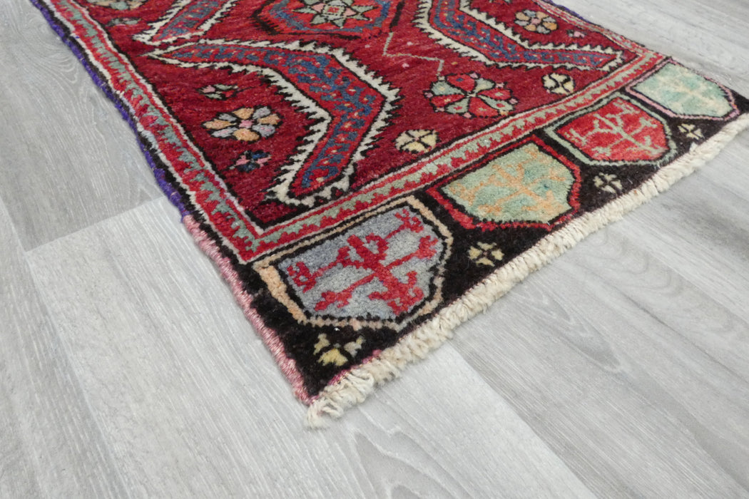 Vintage Turkish Anatolian Tribal Rug  Size: 90 x 62cm- Rugs Direct 