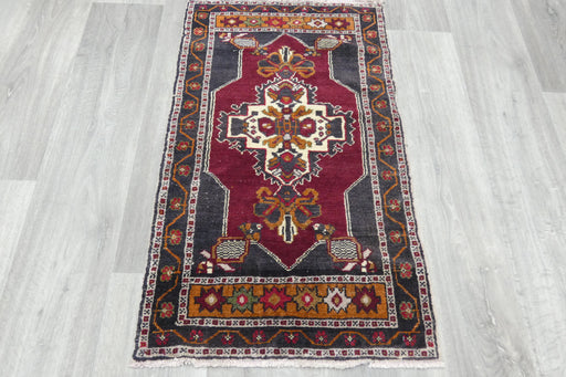 Vintage Turkish Anatolian Tribal Rug  Size: 97 x 57cm- Rugs Direct 