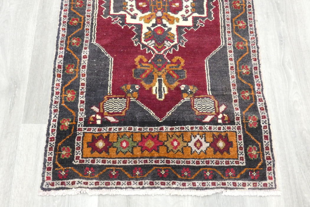 Vintage Turkish Anatolian Tribal Rug  Size: 97 x 57cm- Rugs Direct 