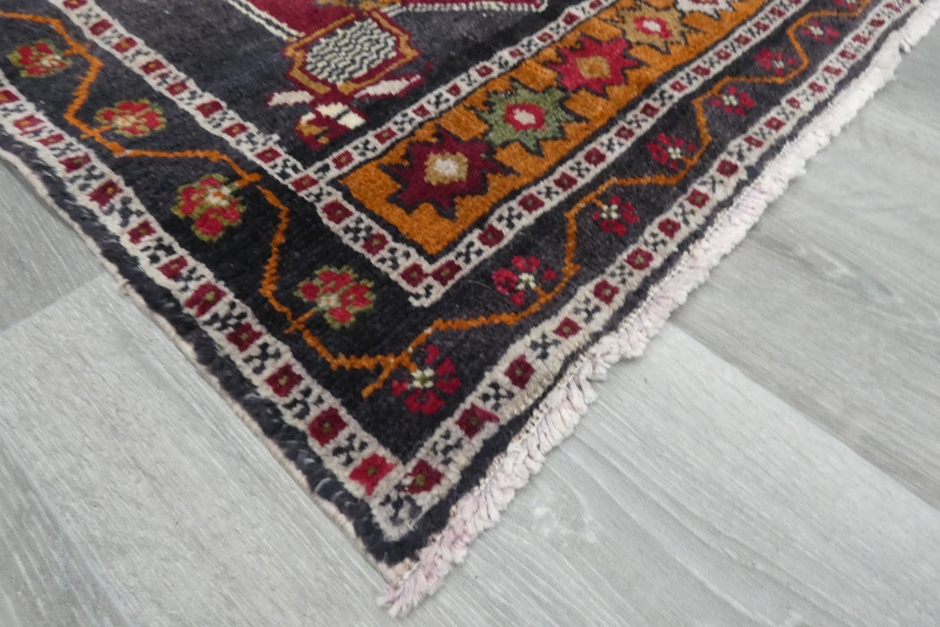 Vintage Turkish Anatolian Tribal Rug  Size: 97 x 57cm- Rugs Direct 