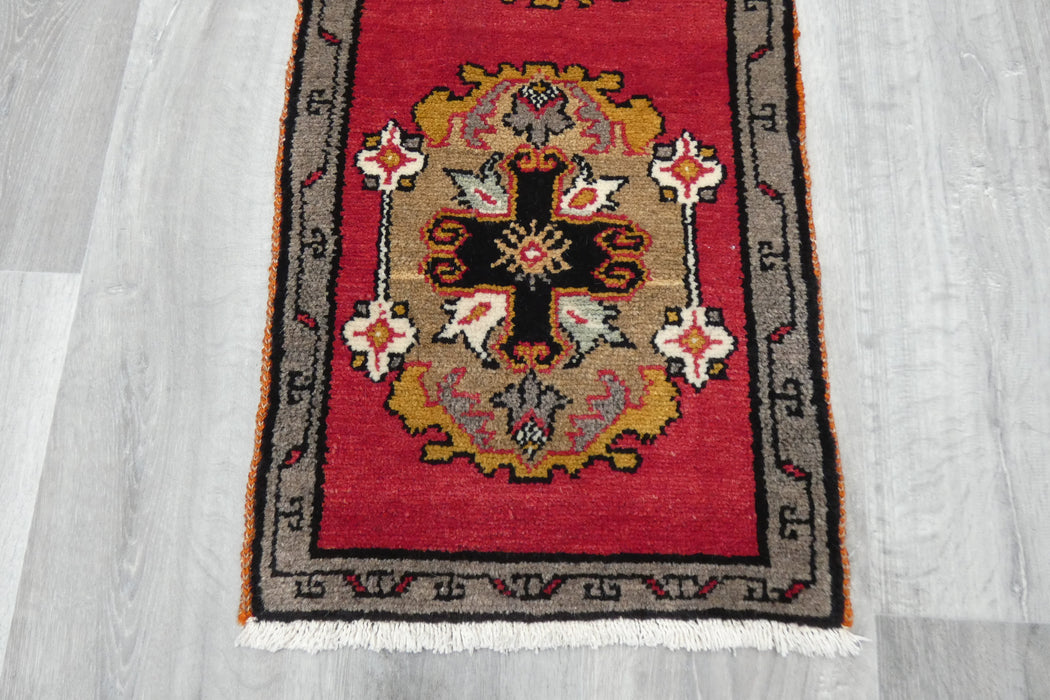 Vintage Turkish Anatolian Tribal Rug  Size: 90 x 43cm- Rugs Direct 