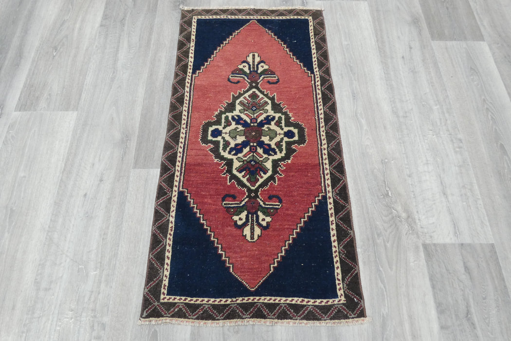 Vintage Turkish Anatolian Tribal Rug  Size: 106 x 54cm- Rugs Direct 