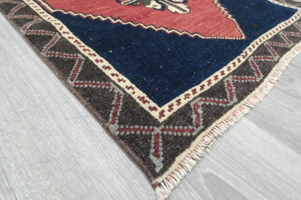 Vintage Turkish Anatolian Tribal Rug  Size: 106 x 54cm- Rugs Direct 