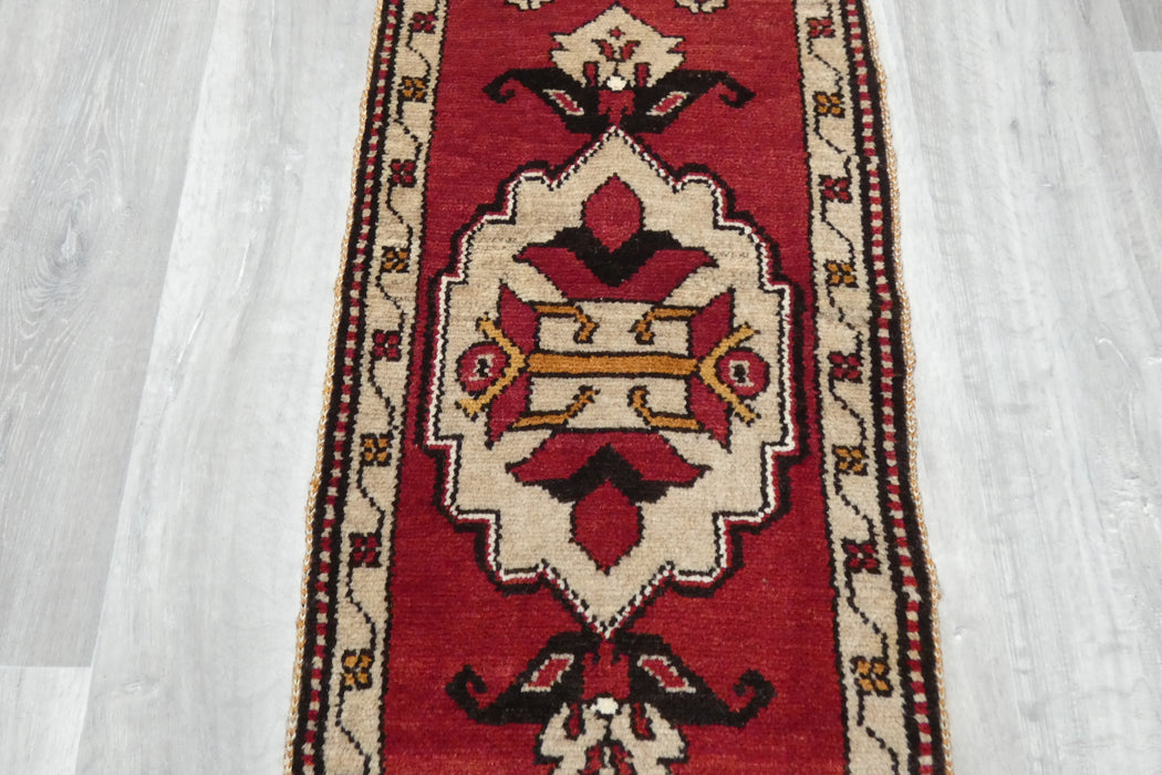 Vintage Turkish Anatolian Tribal Rug  Size: 100 x 43cm- Rugs Direct 