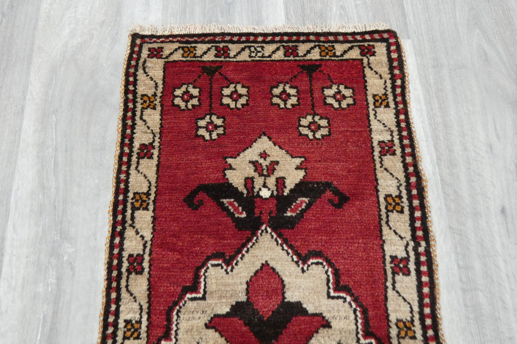 Vintage Turkish Anatolian Tribal Rug  Size: 100 x 43cm- Rugs Direct 