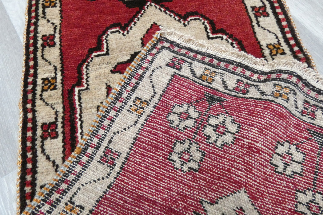 Vintage Turkish Anatolian Tribal Rug  Size: 100 x 43cm- Rugs Direct 