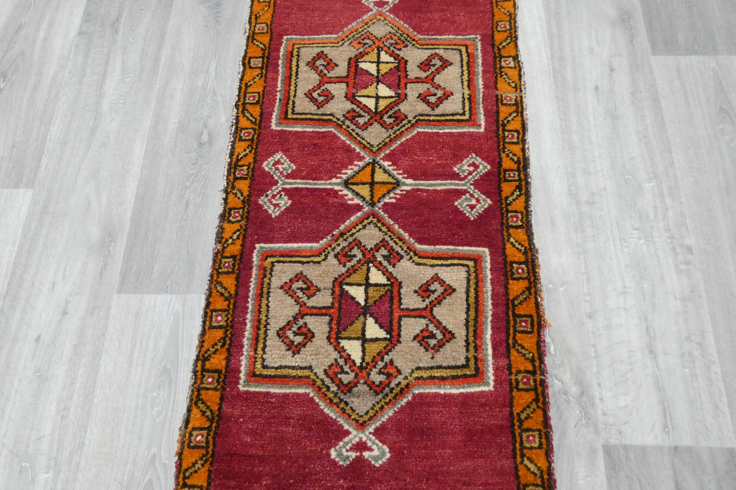 Vintage Turkish Anatolian Tribal Rug  Size: 84 x 57cm- Rugs Direct 