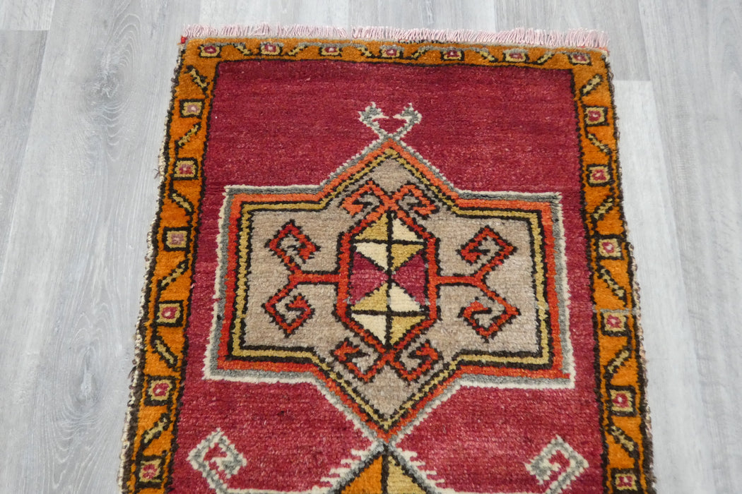 Vintage Turkish Anatolian Tribal Rug  Size: 84 x 57cm- Rugs Direct 