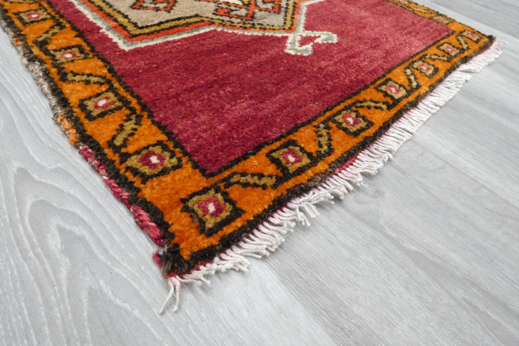 Vintage Turkish Anatolian Tribal Rug  Size: 84 x 57cm- Rugs Direct 